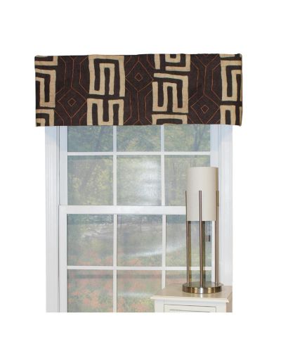 RLF Home RLF Home Atahaulpa декоративная занавеска Valance 50" x 14" Chocolate