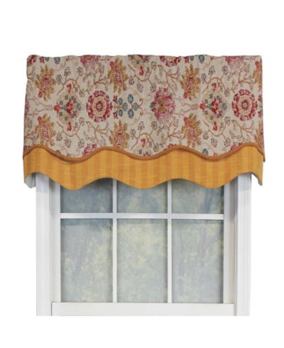 RLF Home Centennial Glory Window Treatment Premium Quality Valance 3" Rod Pocket 50" x 16" Marigold