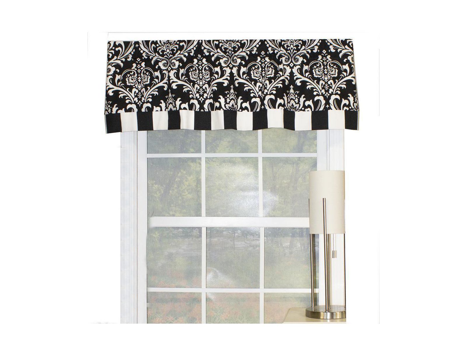 Карниз RLF Home Ozbourne Style с лентой, карман для штанги 3", 50" x 16", черный