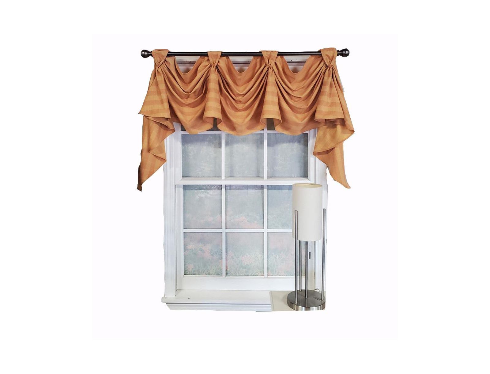 Занавеска RLF Home Modern Design Orange Lane Victory Swag 50" x 25" Mustard
