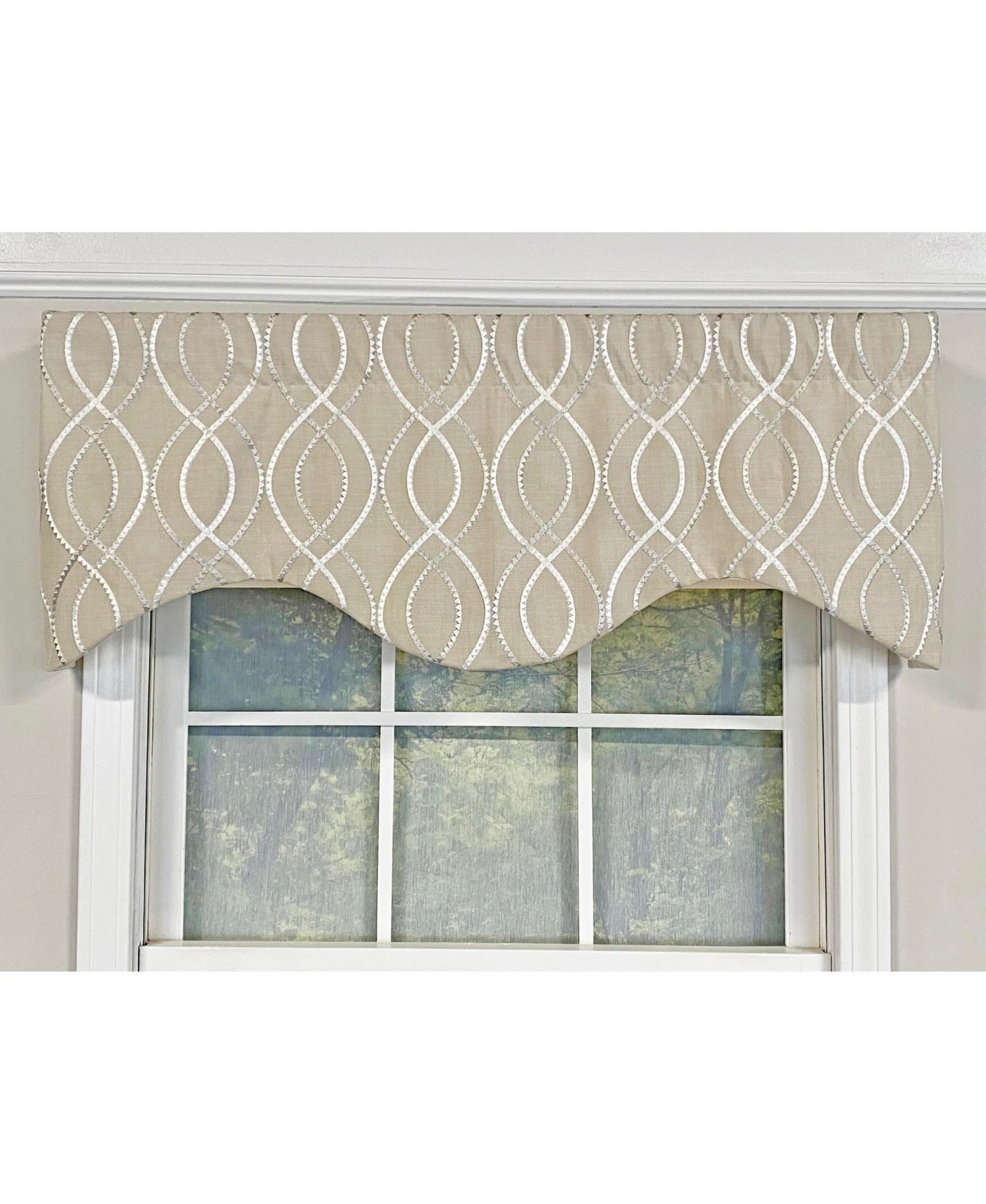 RLF Home Fast Driver Cornice 3" Rod Pocket Window Valance 50" x 17"