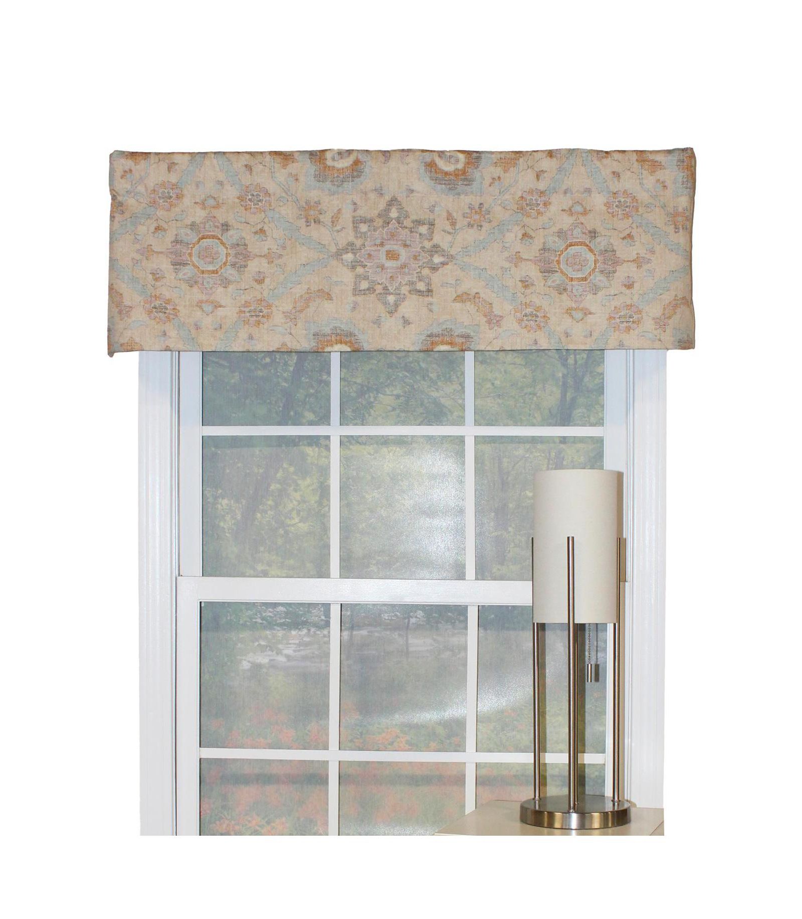 RLF Home Chavin Tailored Window Treatment Premium Quality Valance 3" Rod Pocket 50" x 14" Multi Powder