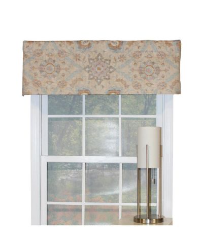 RLF Home Chavin Tailored Window Treatment Premium Quality Valance 3" Rod Pocket 50" x 14" Multi Powder