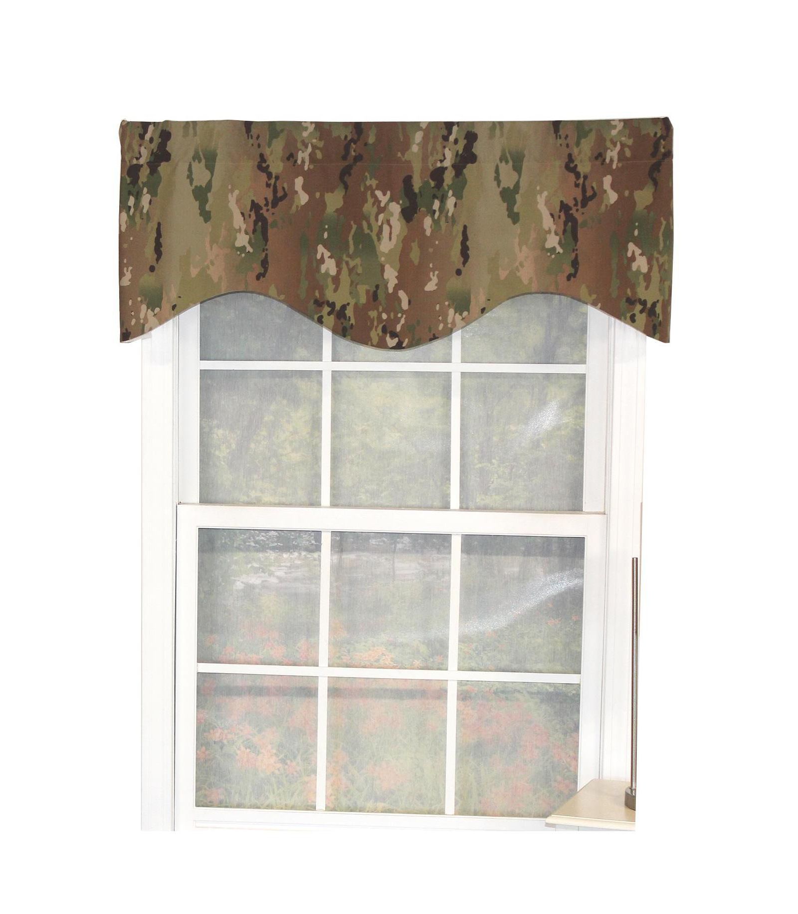 RLF Home Cloak Cornice 100% Cotton with Fully Lined 3" Rod Pocket Valnance for Windows