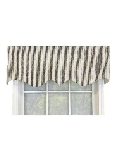 RLF Home штора-валанс Duval Regal с карманом для штанги 3" для кухни и гостиной, 50" x 17"