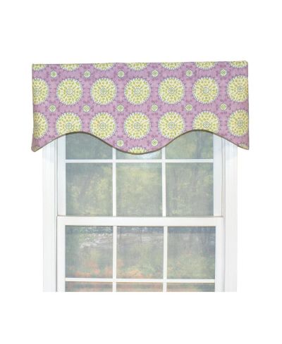 Декоративная каскадная занавеска RLF Home Canne 100% Cotton с подкладкой 3" Rod Pocket 50" x 17" Heather