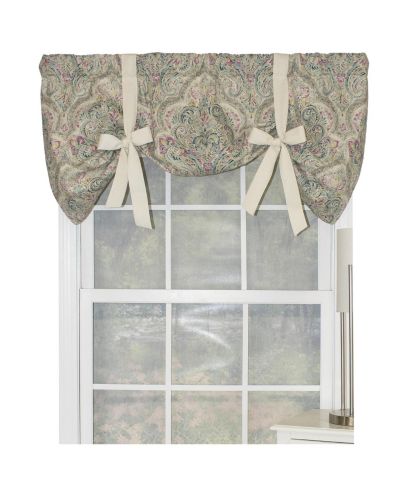 RLF Home Lady Queen Tailored 100% Cotton with Fully Lined 3" Rod Pocket Valnance for Windows 50" x 20" Multi