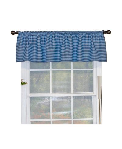 Занавеска RLF Home Serpentine Tailored 100% Cotton с подкладкой для окон 50" x 14" Sky