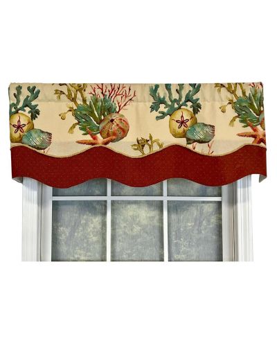 Декоративная занавеска RLF Home Seabed Glory Window Treatment Premium Quality Valance 3" Rod Pocket