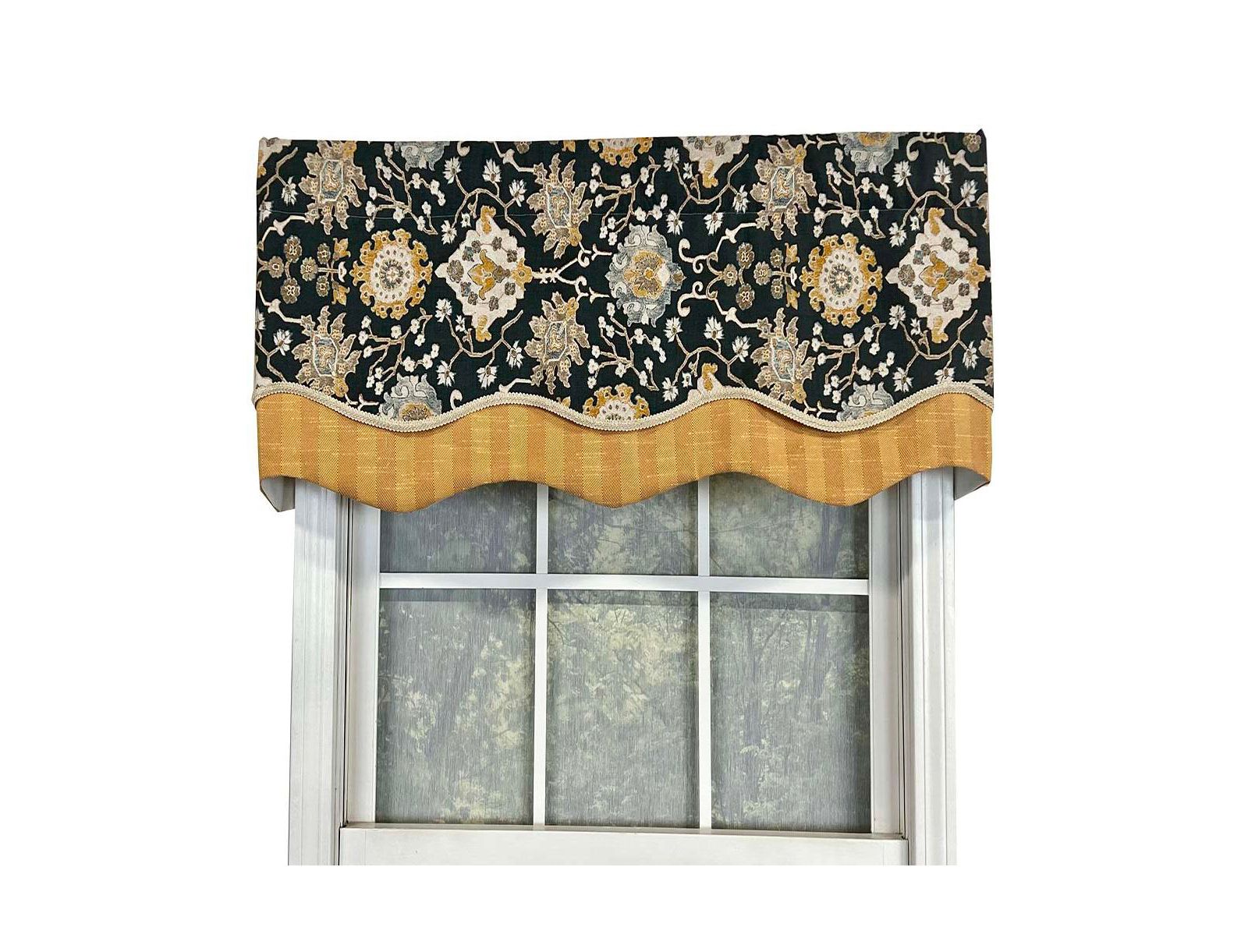 RLF Home Centennial Glory Window Treatment Premium Quality Valance 3" Rod Pocket