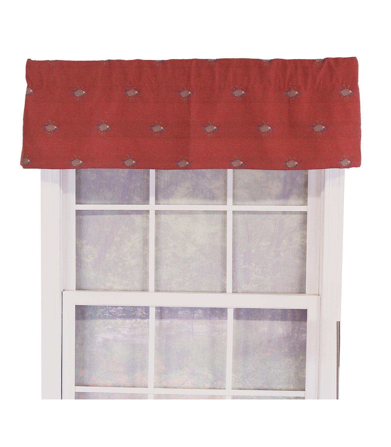 RLF Home Bubbles Tailored Cotton with Fully Lined 3" Rod Pocket Valnance for Windows