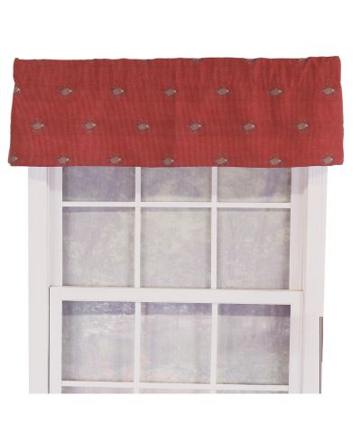 RLF Home Bubbles Tailored Cotton with Fully Lined 3" Rod Pocket Valnance for Windows