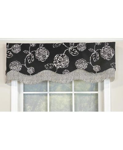 RLF Home Декоративная занавеска на окно RLF Home Pouf Floral Glory 3" Rod Pocket Layered 50" x 16"