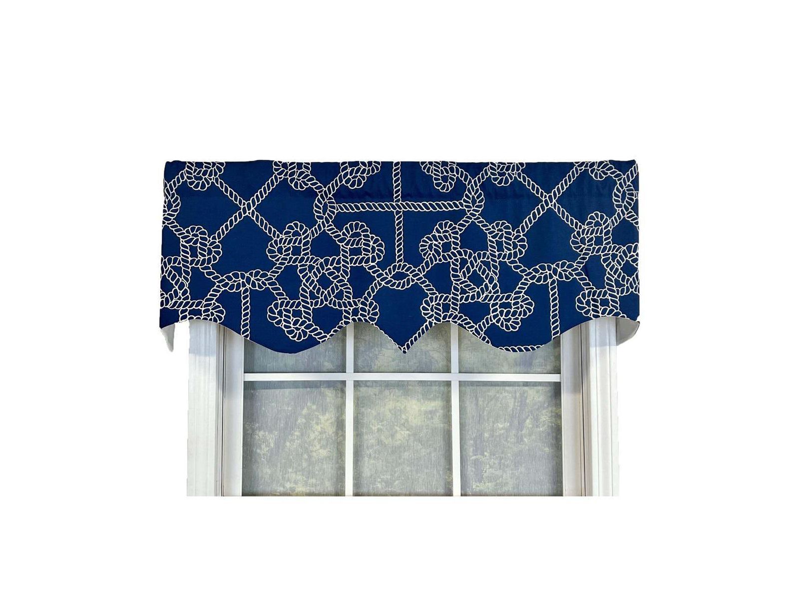 RLF Home Knotty Regal Style All Season 3" Rod Pocket Valance 50" x 17"