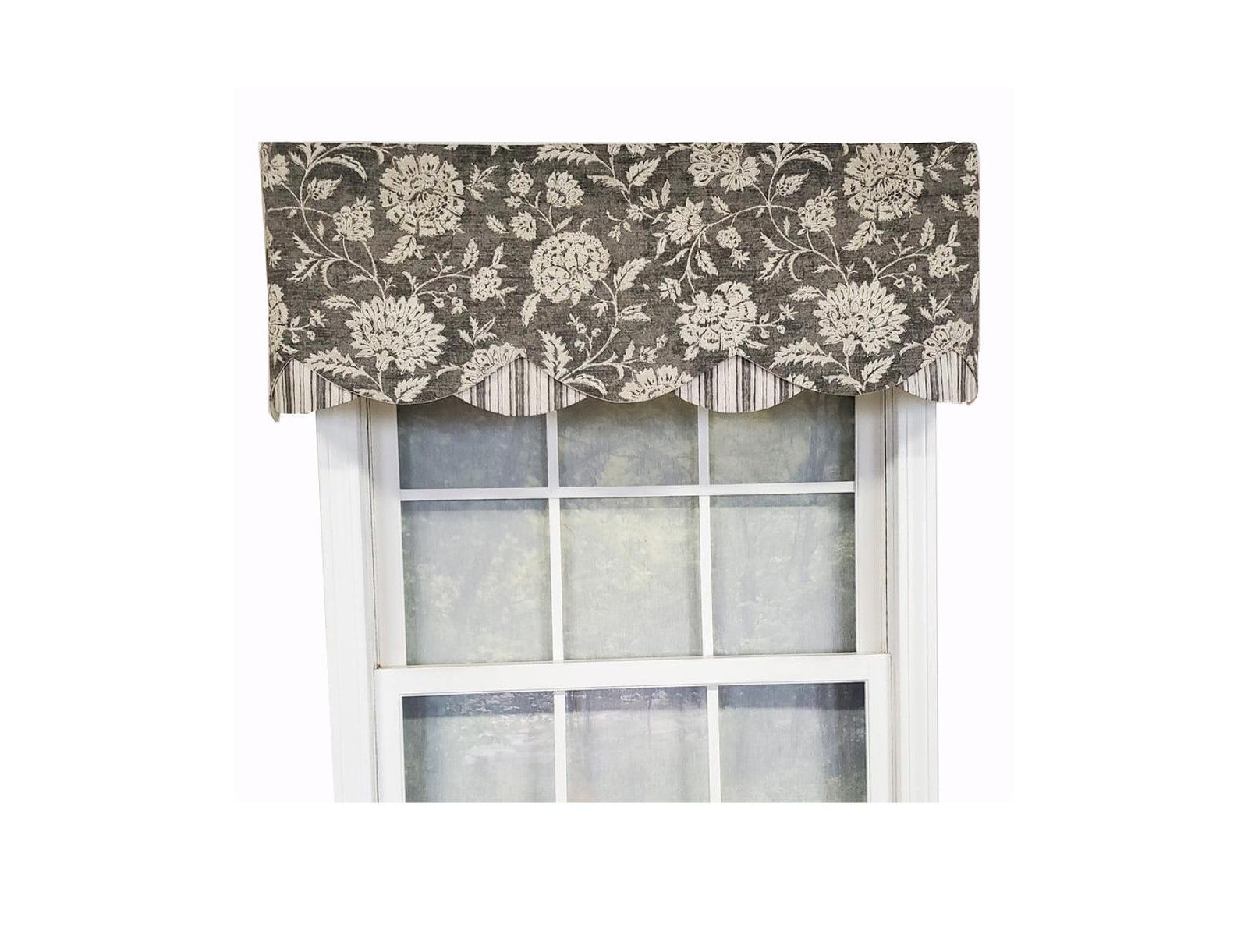 RLF Home Luxurious Modern Design Classic Basanti Petticoat Style Window Valance 50" x 15"