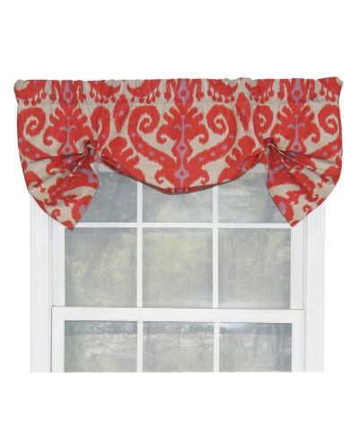 RLF Home Vibrant Colors in Southwest Designs Butterfly Stylish Windows Valance 3" Rod Pocket 50" x 16" Hibiscus