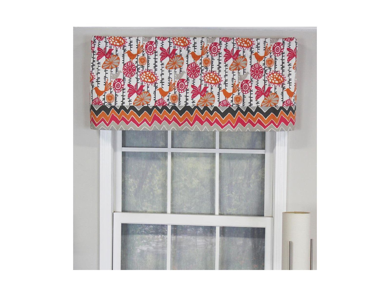 Merangerie Banded Style 3" Rod Pocket Valance 50" x 16" Sherbet by RLF Home
