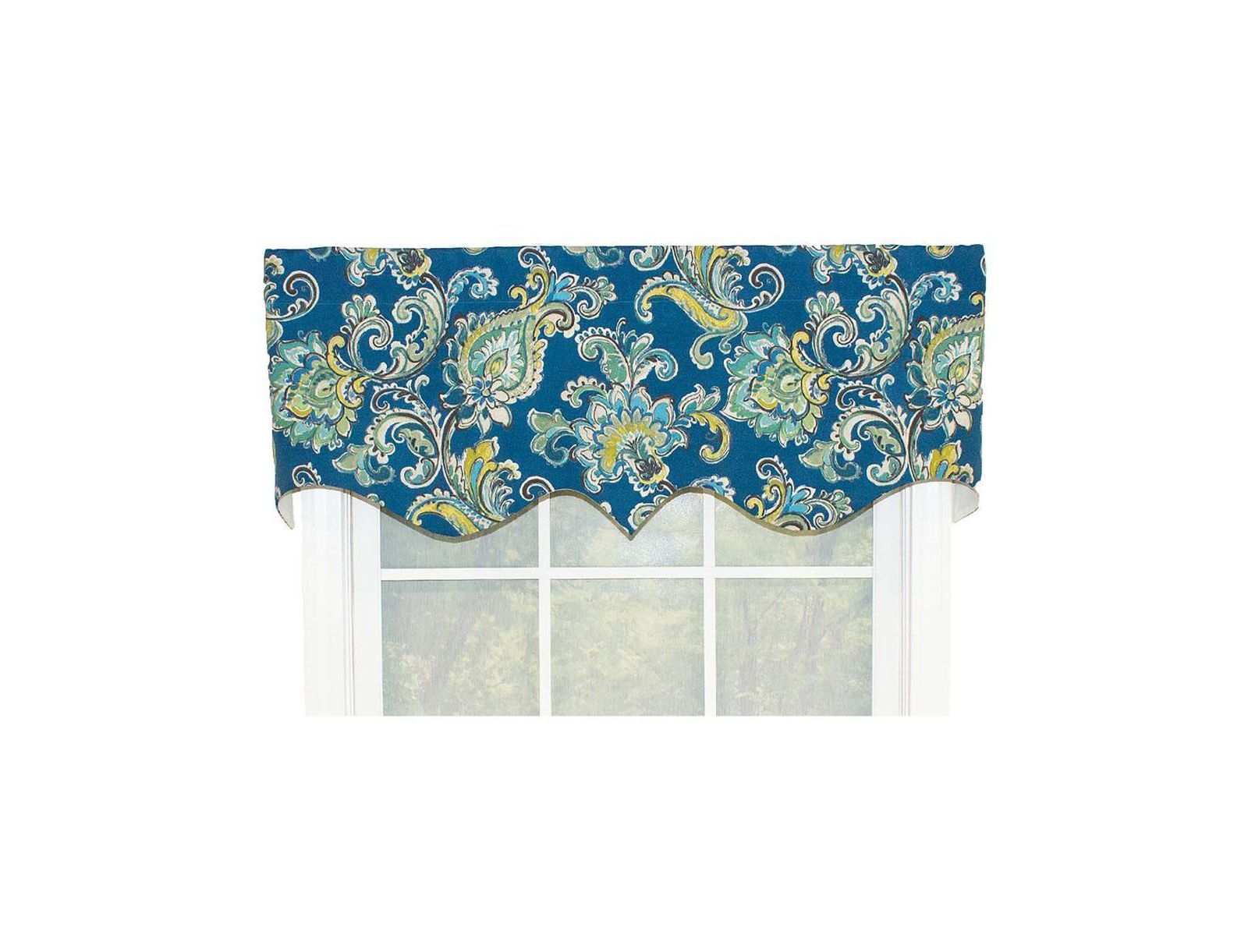 RLF Home Sconset Rega Style 3" Rod Pocket Valance 50" x 17" Pacific
