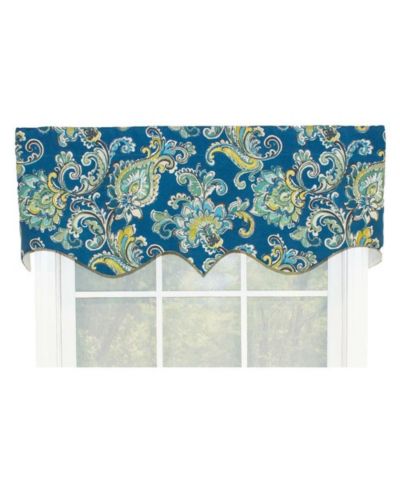 RLF Home Sconset Rega Style 3" Rod Pocket Valance 50" x 17" Pacific