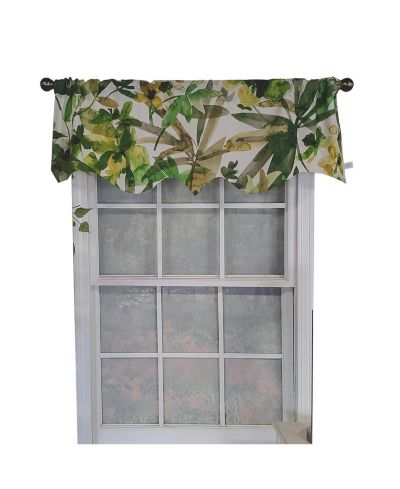 RLF Home Jungla Regal 100% Cotton with Fully Lined 3" Rod Pocket Valnance for Windows 50" x 17"