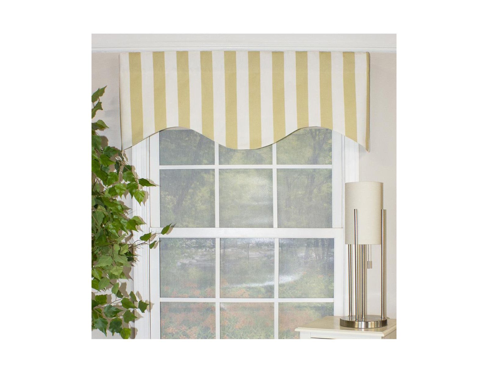 RLF Home Короткая занавеска Beach Stripe Style, 3" Rod Pocket, 50" x 17", бежевый