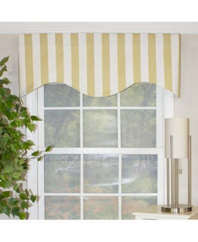 RLF Home Короткая занавеска Beach Stripe Style, 3" Rod Pocket, 50" x 17", бежевый