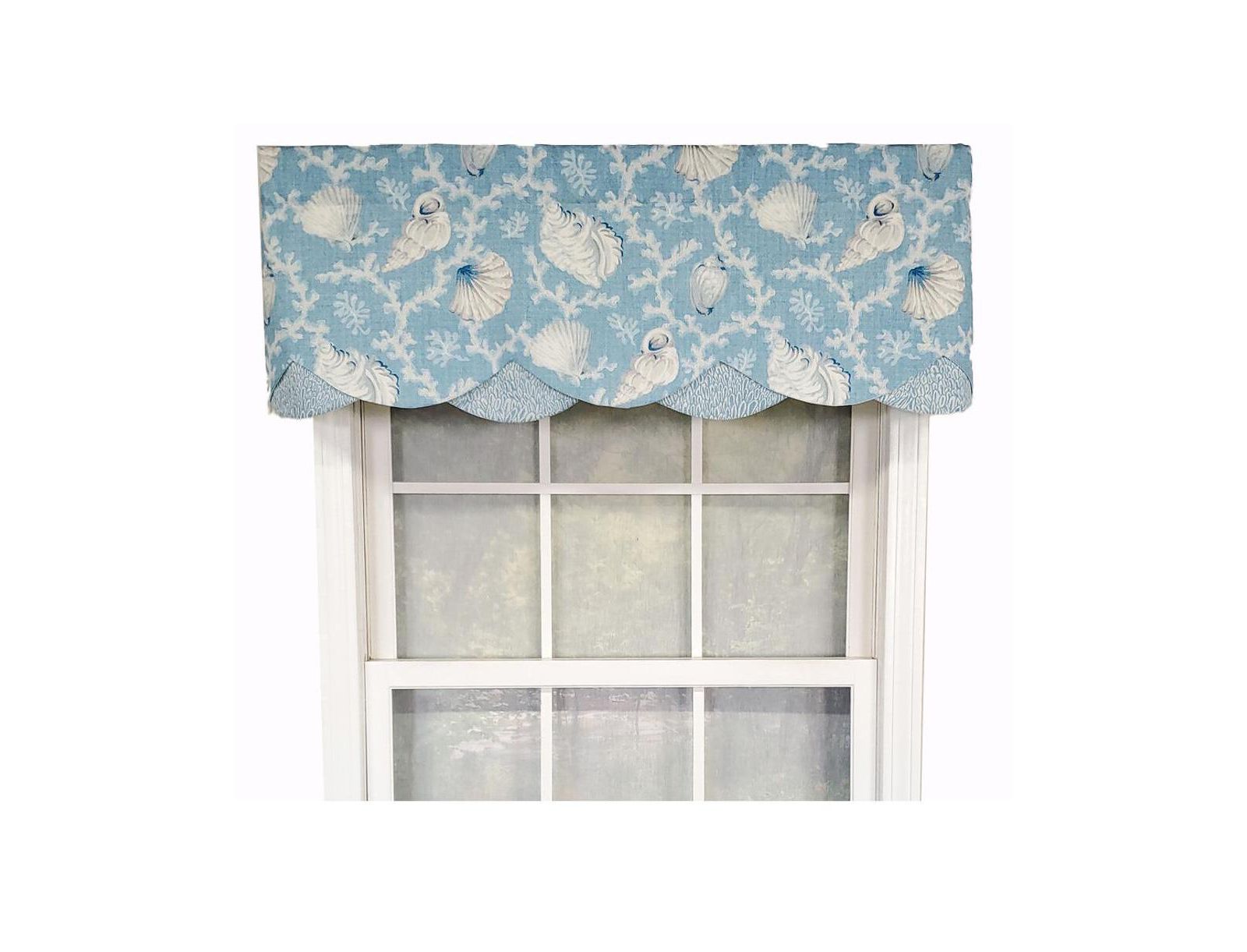 RLF Home Luxurious Modern Design Classic Windamar Petticoat Style Window Valance 50" x 15"