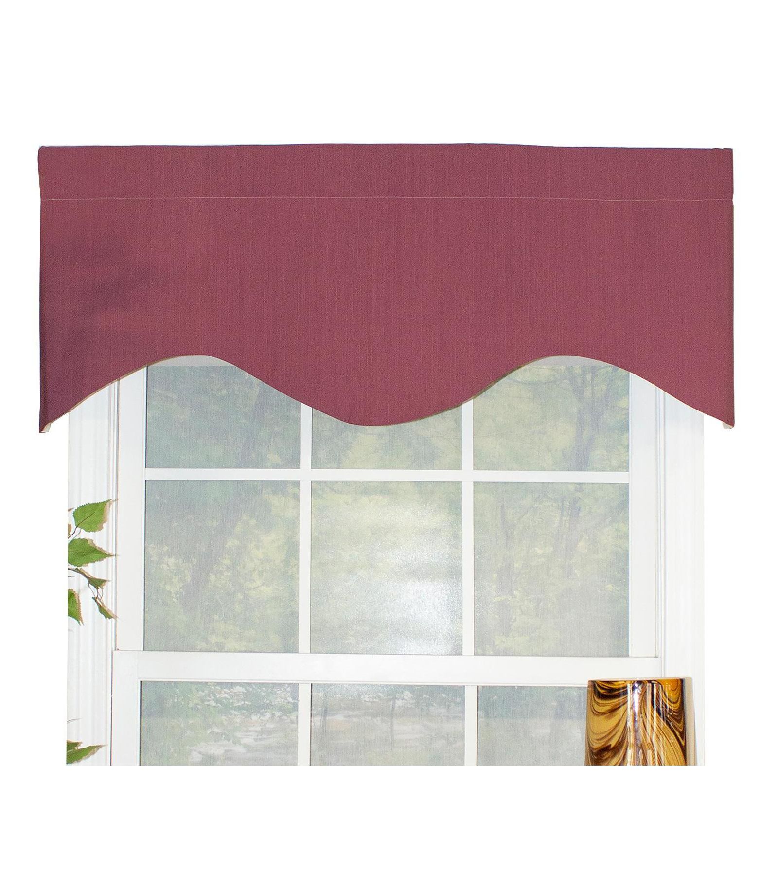 RLF Home Classic Cornice 100% Cotton with Fully Lined 3" Rod Pocket Valnance for Windows 50" x 17" Lavender