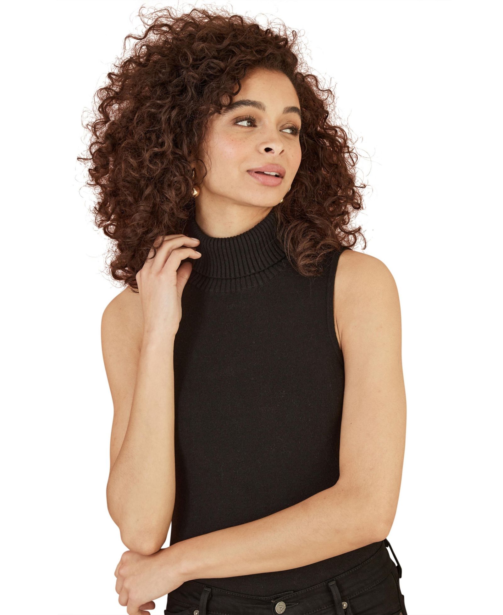 Женский джемпер Yumi Roll Neck Sleeveless