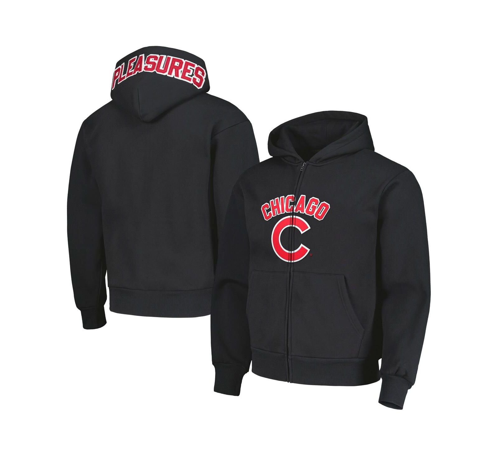 PLEASURES Мужское худи на молнии Chicago Cubs Opening Day, цвет Black