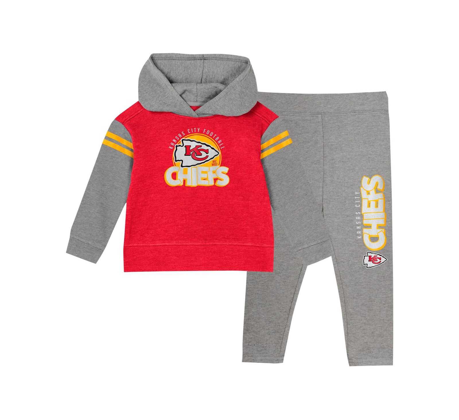 Детский комплект Outerstuff из 2 предметов: худи с длинным рукавом и леггинсы Kansas City Chiefs Club House