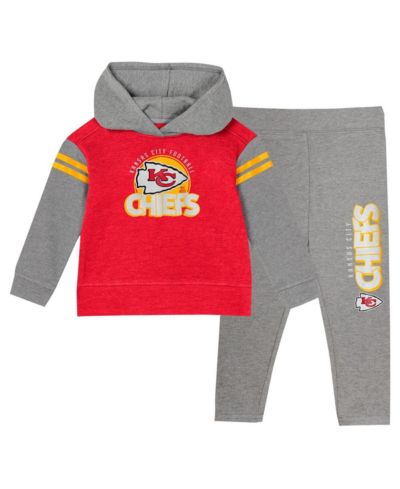 Outerstuff Toddler 2-Piece Kansas City Chiefs Club House Long Sleeve Hoodie Top and Leggings Set