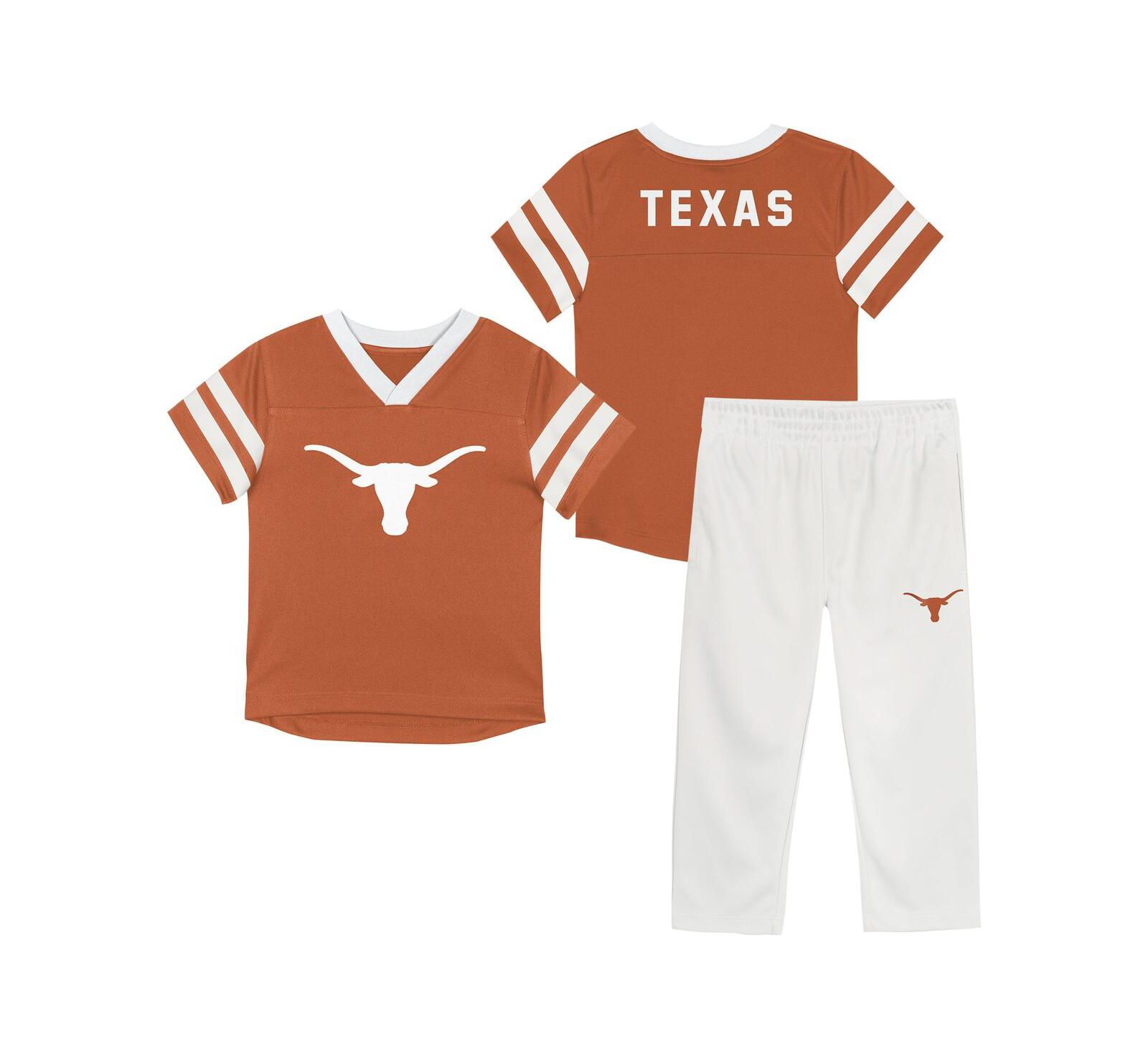 Комплект из топа и брюк Outerstuff для мальчиков и девочек 2-Piece Brown Texas Longhorns Red Zone V-Neck