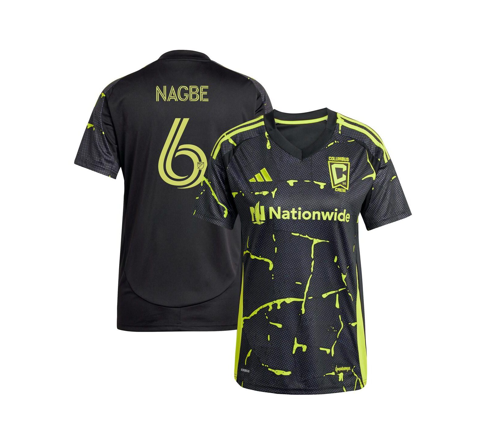 Adidas Women's Darlington Nagbe Black Columbus Crew 2025 The Goosebumps Kit Replica Player Jersey