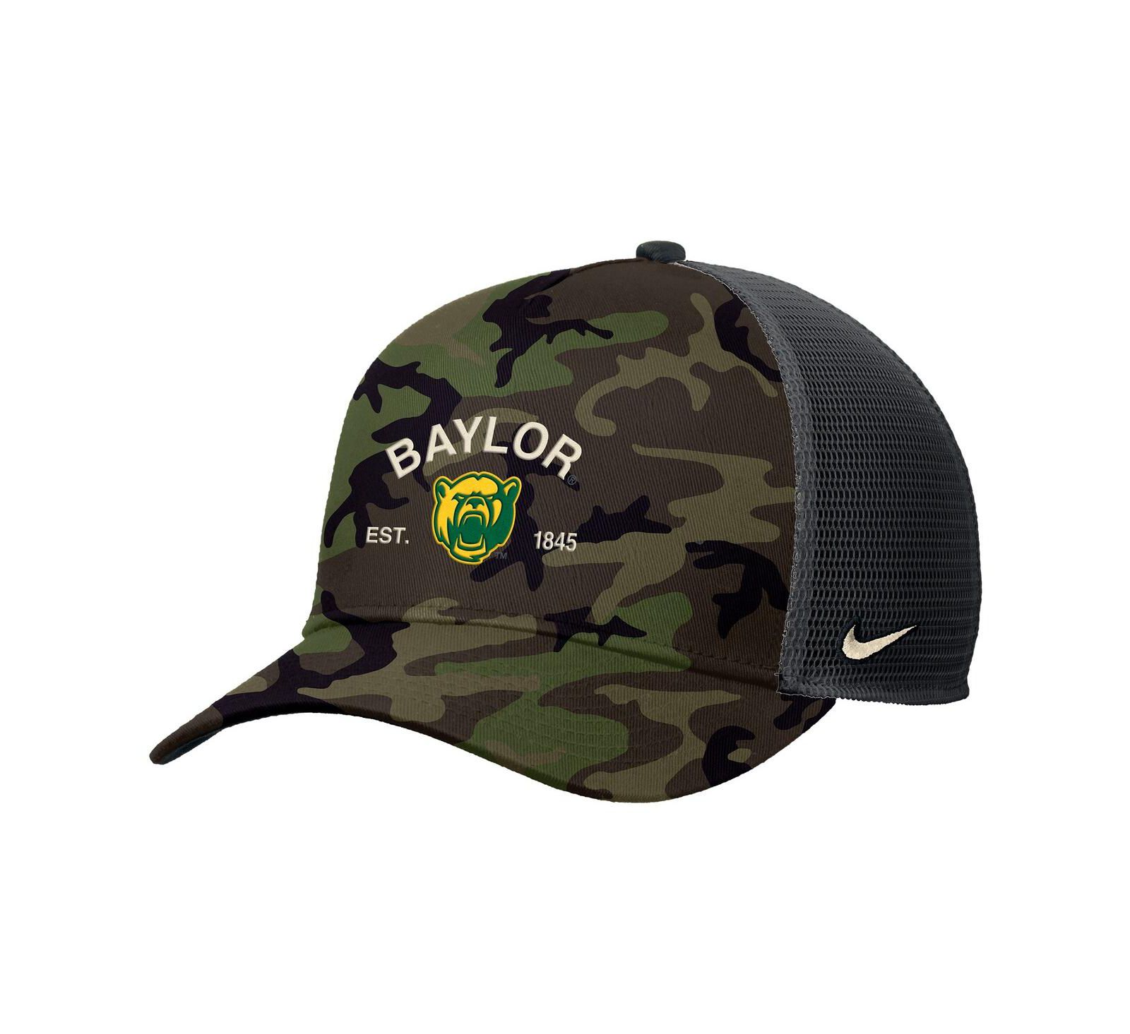 Nike Men's Camo Baylor Bears 2025 Military Appreciation Rise Adjustable Trucker Hat