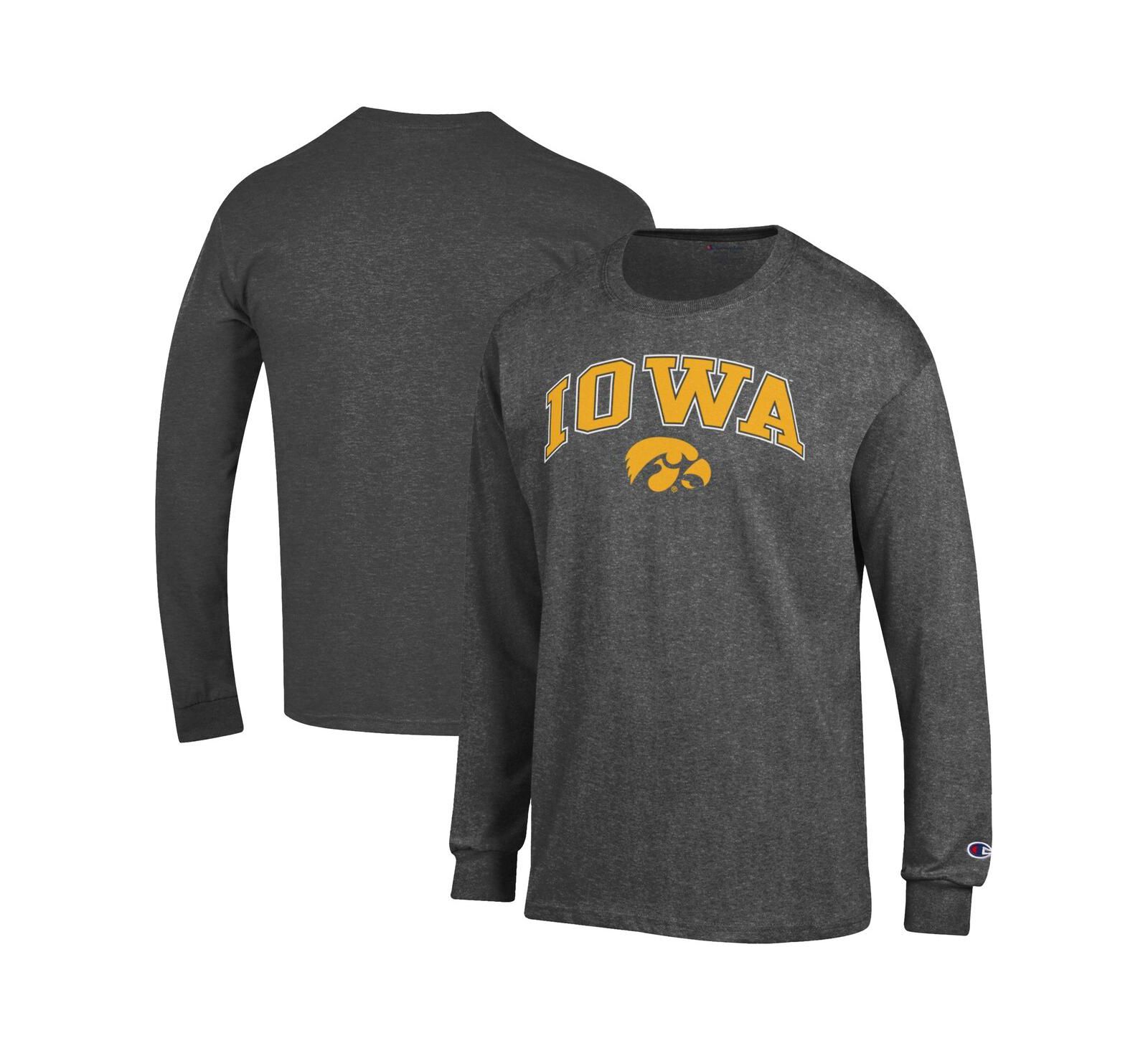 Мужская футболка Champion Charcoal Iowa Hawkeyes Arched Logo