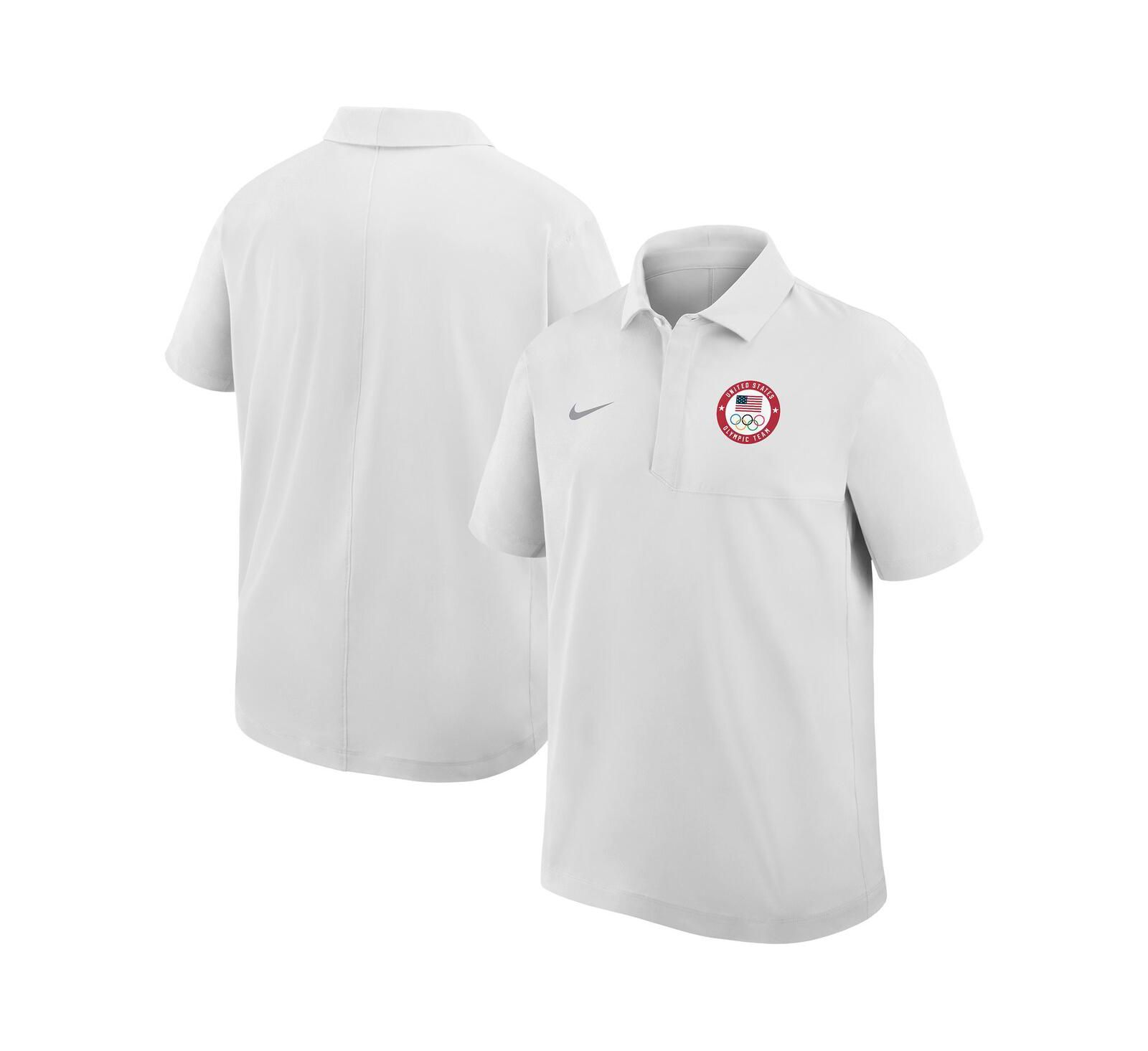 Nike Men's White Team USA Woven Polo Shirt