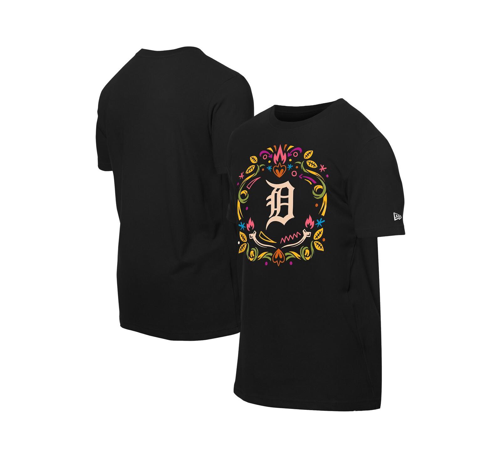 New Era Men's Black Detroit Tigers Día De Los Muertos T-Shirt