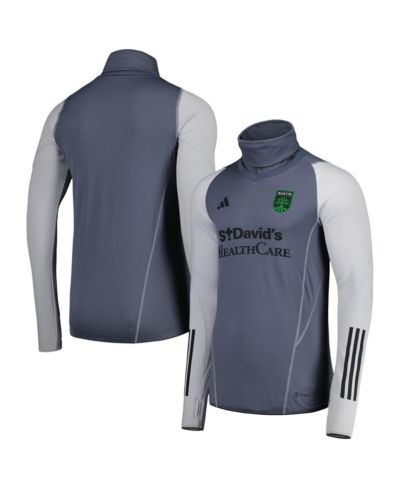 Adidas Men's Gray Austin FC Warm Raglan COLD.RDY Sweatshirt