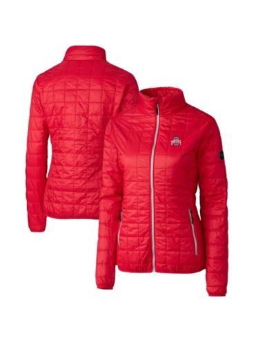 Cutter & Buck Women's Red Ohio State Buckeyes Rainier Eco Insulated Puffer Full-Zip Jacket
