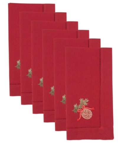 Saro Lifestyle набор салфеток Saro Lifestyle Embr'D Ornament Hemstitch Napkin 6 шт
