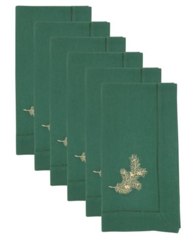 Набор салфеток Saro Lifestyle Embr'D Pine Needle Hemstitch, 6 шт.