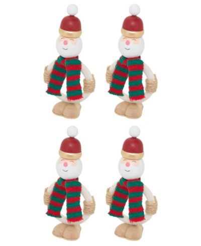 Saro Lifestyle держатель для салфеток Twinkle Hat Santa, набор из 4 шт