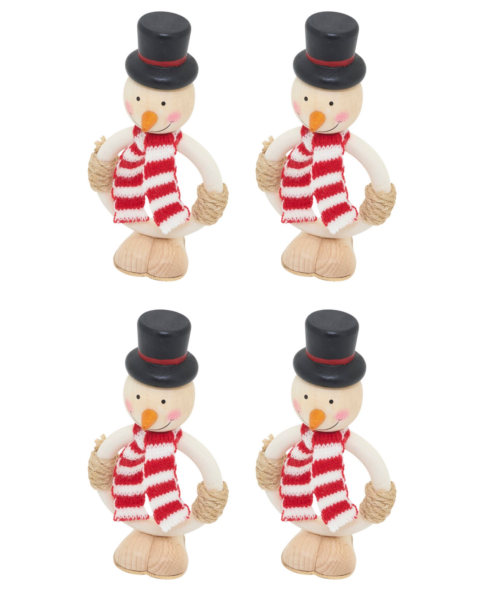Набор колец для салфеток Saro Lifestyle Frosty Smiles Snowman, 4 шт.