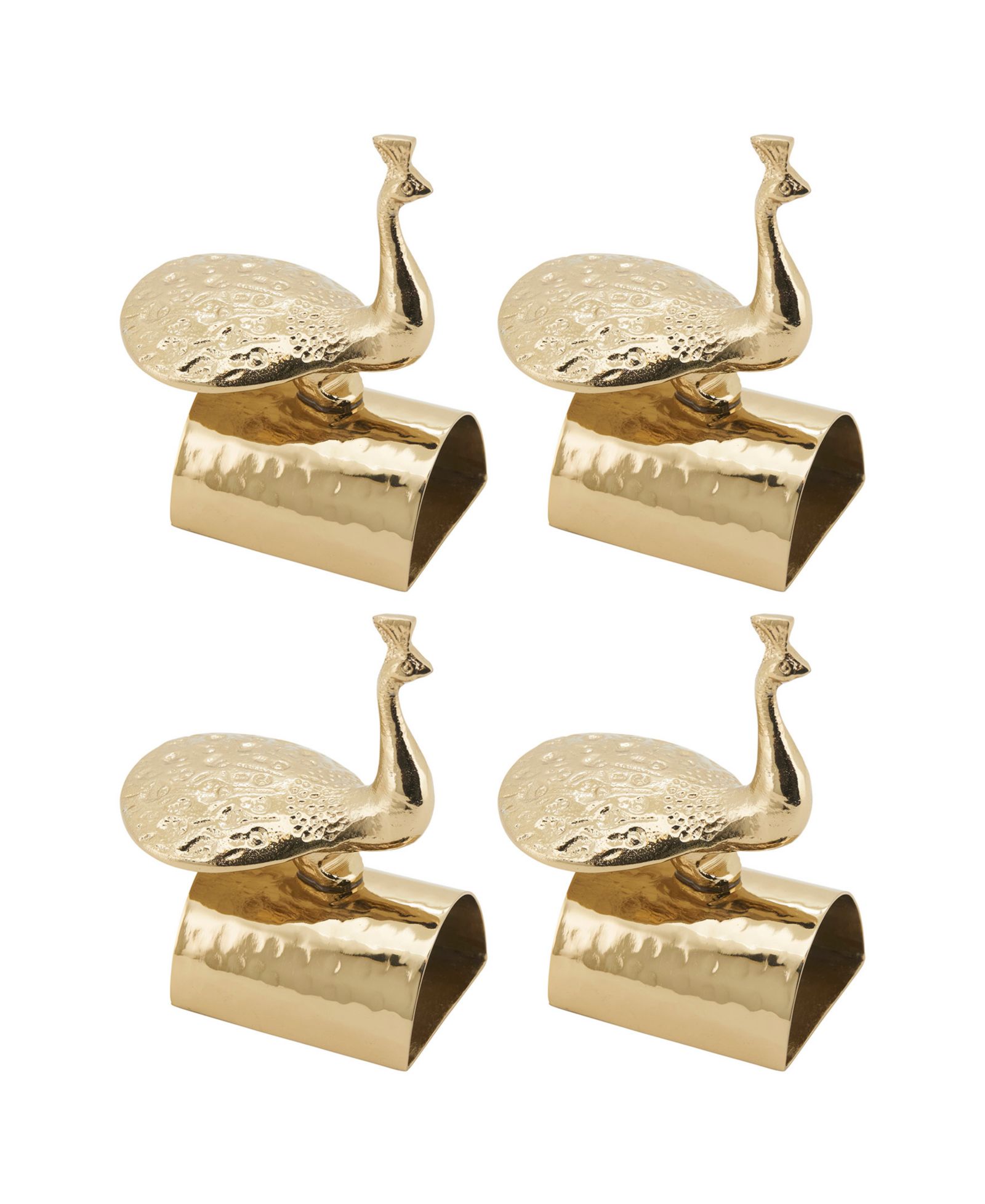 Saro Lifestyle набор из 4 колец для салфеток Gilded Peacock