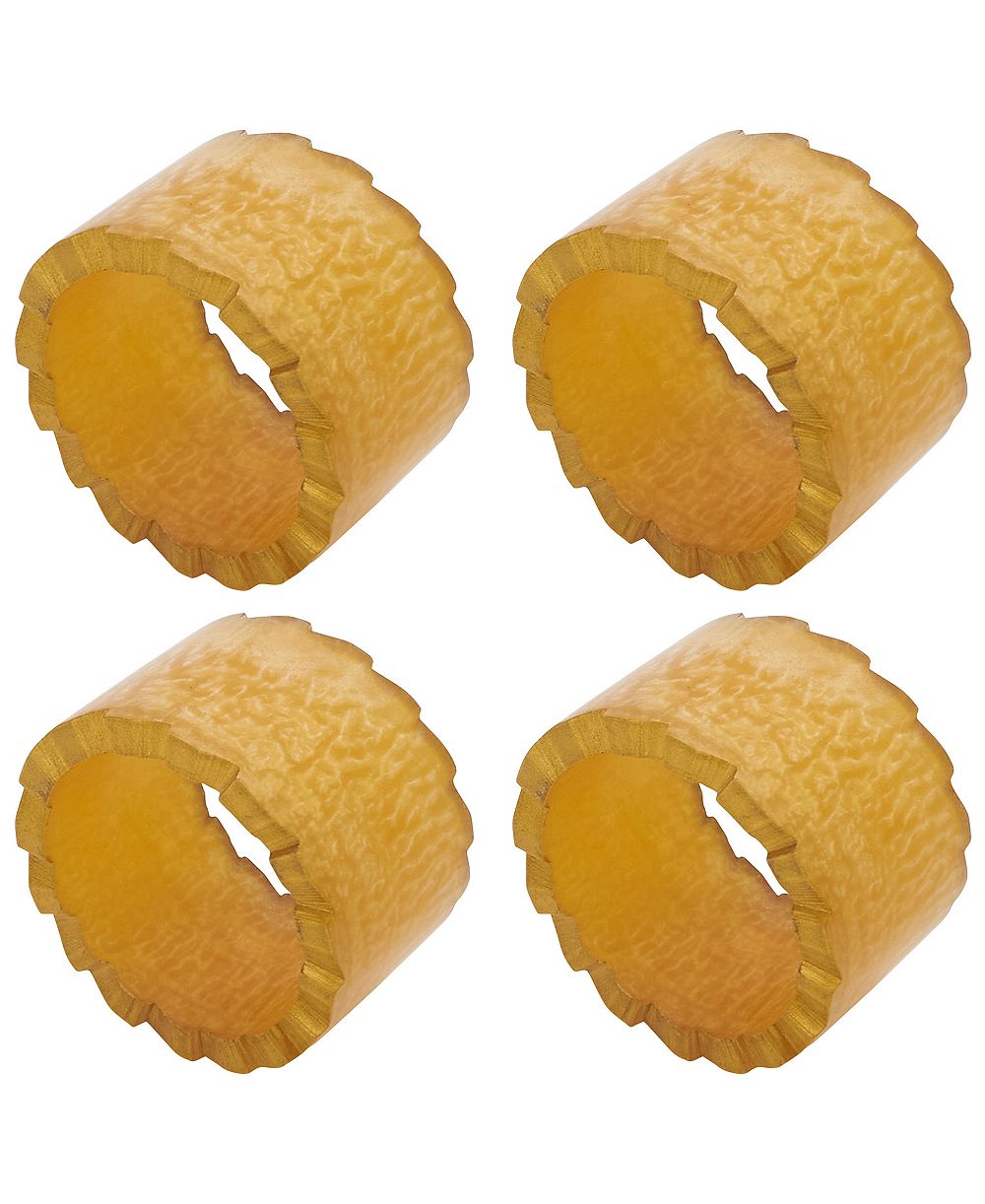 Набор золотых колец для салфеток Saro Lifestyle Resin Artistry Gold, Set of 4