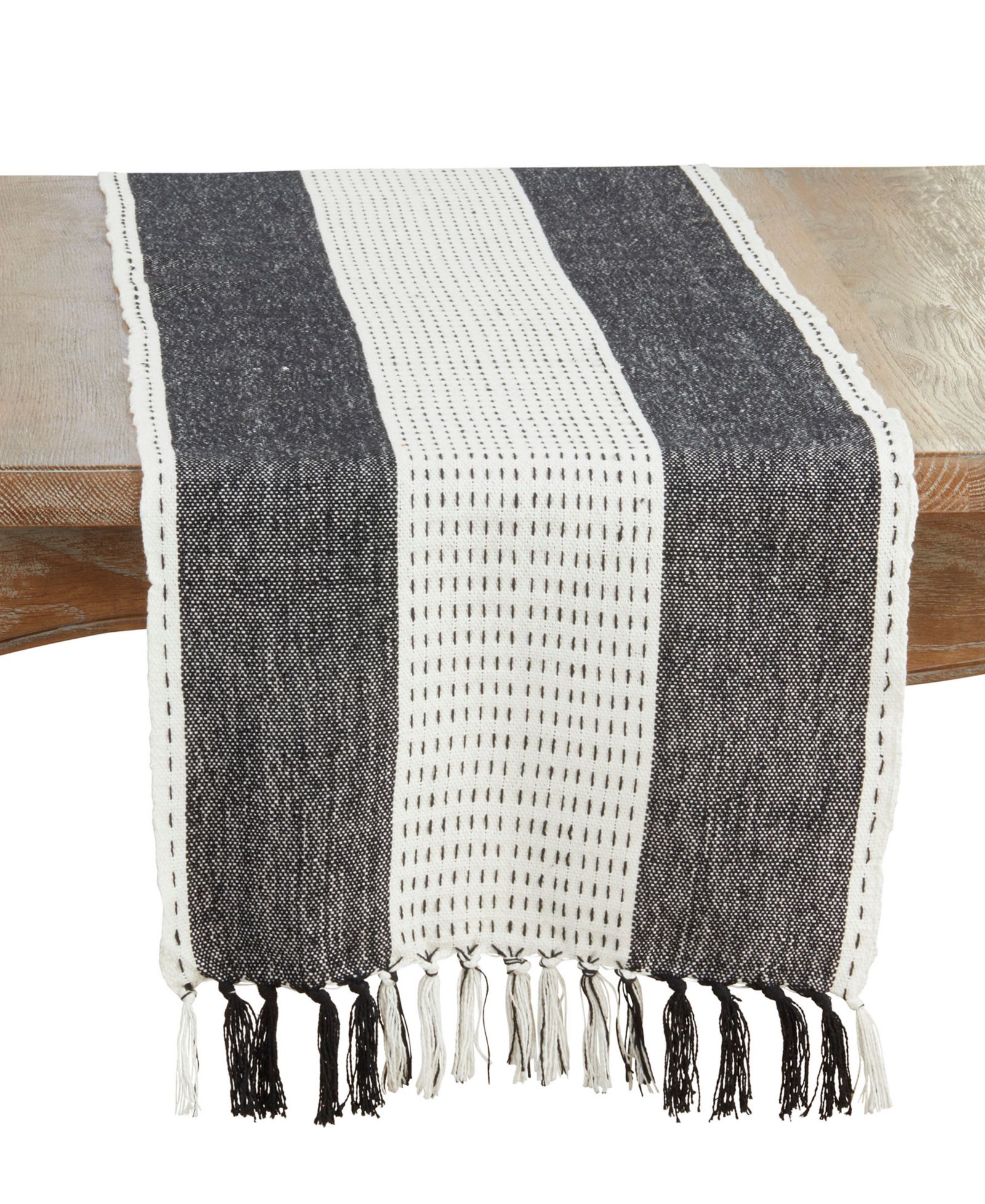 Saro Lifestyle Stitched Banded Table Runner, 16" x 72"