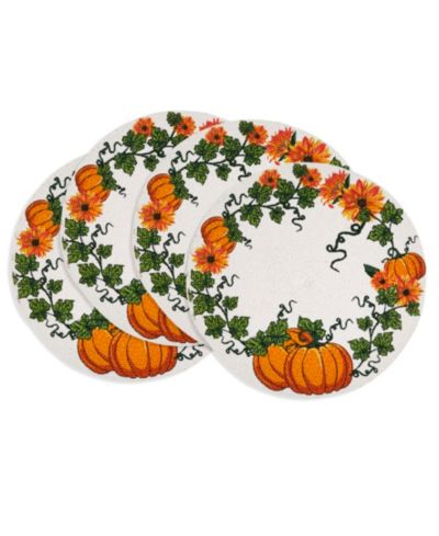 Saro Lifestyle подставка под тарелку Pumpkin Patch (набор из 4 шт.)