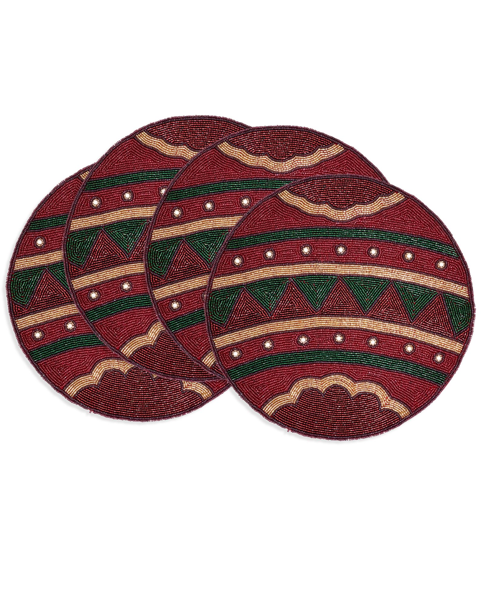 Saro Lifestyle Beaded Ornament Placemat, Set of 4