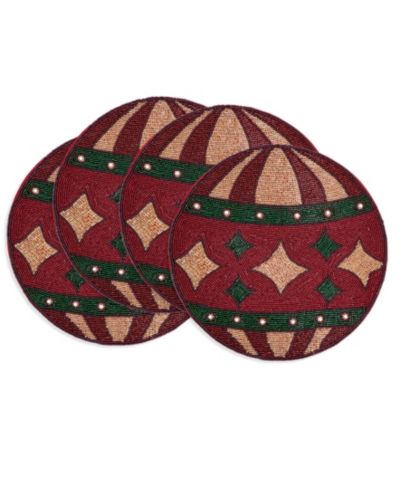Подставка для сервировки Saro Lifestyle Beaded Ornament, набор из 4 шт.